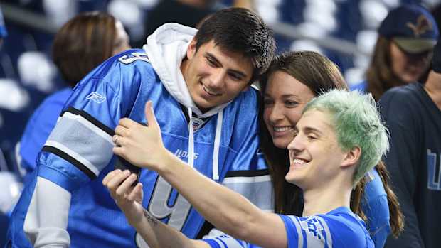 Popular streamer Ninja takes photo with fans at Ford Field